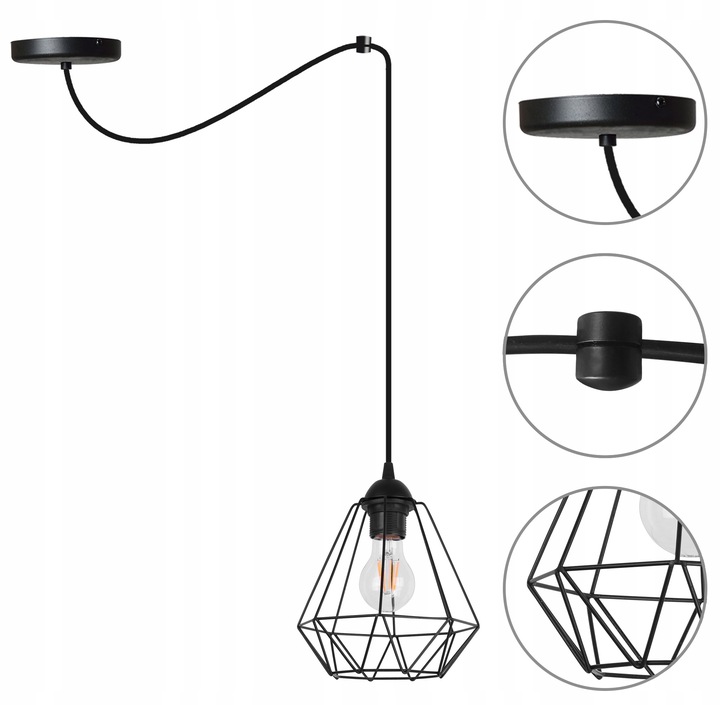 Loft Light Home Spider 1 hanging lamp, black