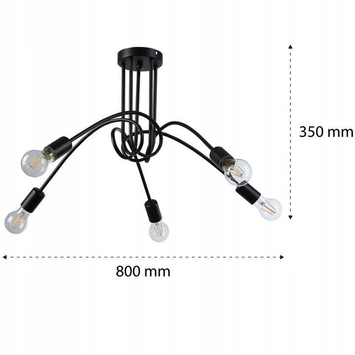 LED chandelier hanging ceiling lamp, LOFT LOOP E27 fixture