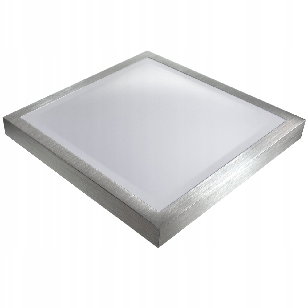 Solen 2xE27 zilveren vierkante plafondlamp