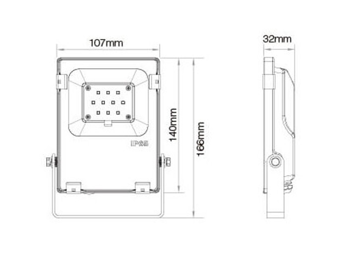 LED Floodlight 10W RGB + CCT Mi-Light - FUTT05