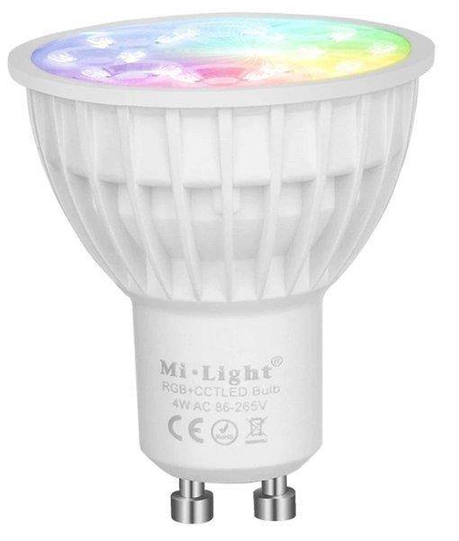 LED bulb with changeable color GU10 WW RGB + WW-CW CCT