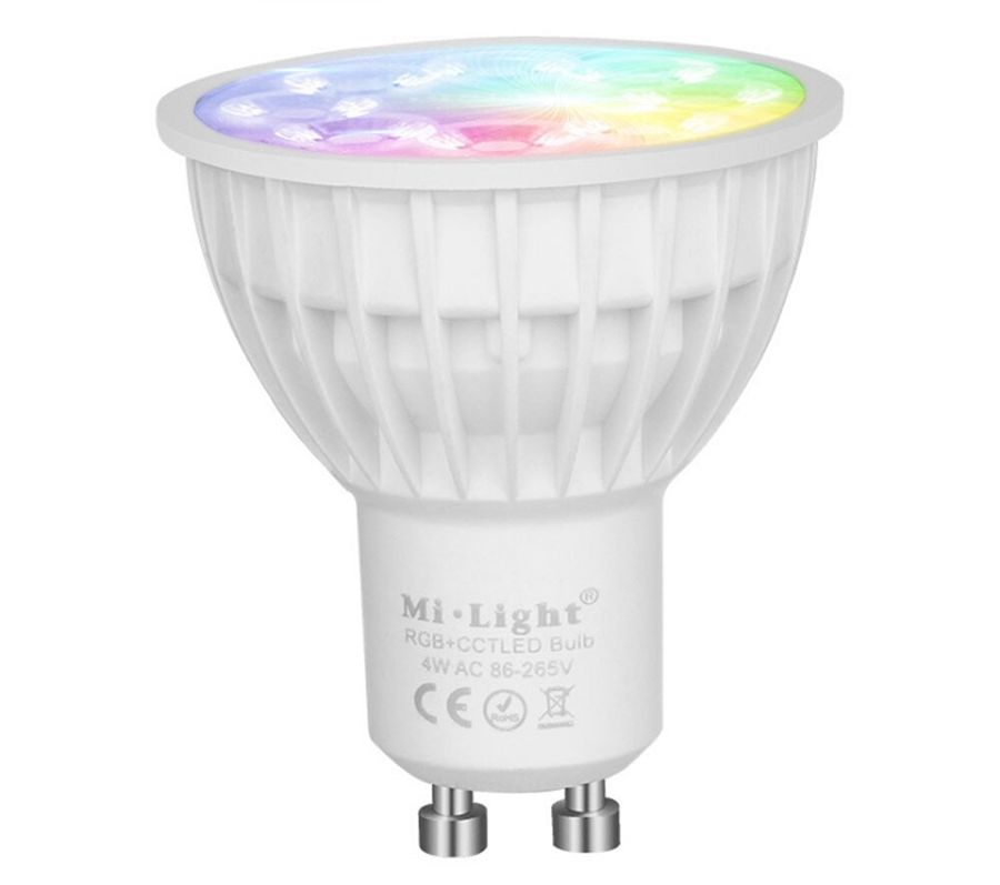 LED bulb with changeable color GU10 WW RGB + WW-CW CCT