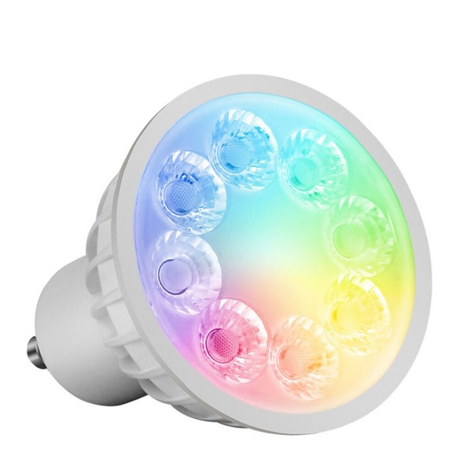 LED bulb with changeable color GU10 WW RGB + WW-CW CCT