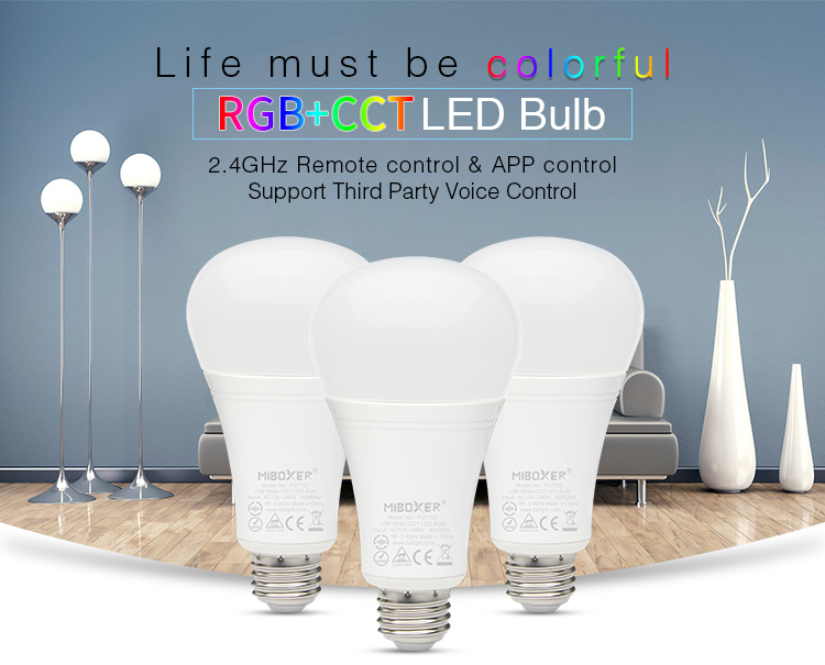 LED bulb E27 12W 1100lm RGB + CCT Wi-Fi Mi-Light - FUT105