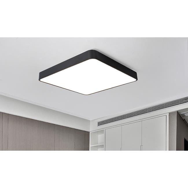 Led ceiling lamp 40W 400mm square black