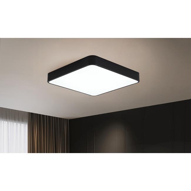 Led ceiling lamp 40W 400mm square black