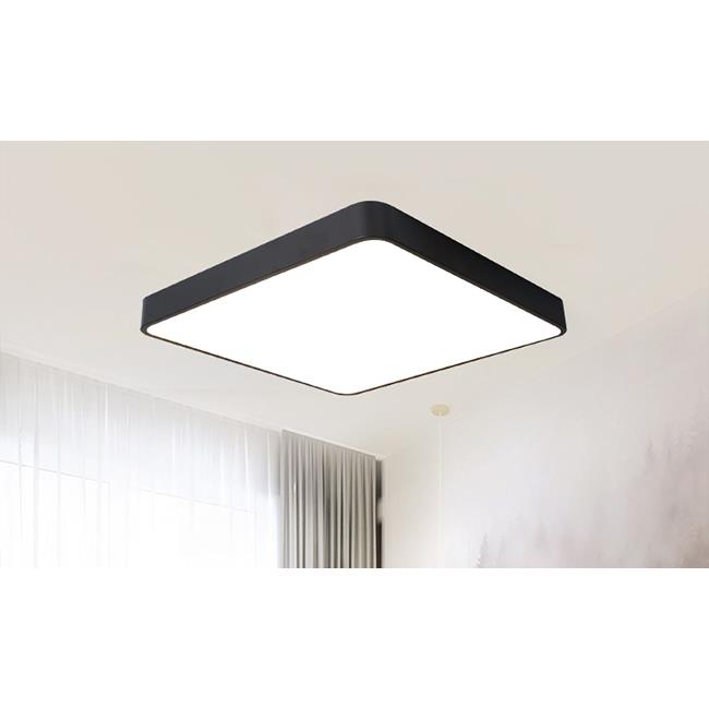 Led ceiling lamp 40W 400mm square black