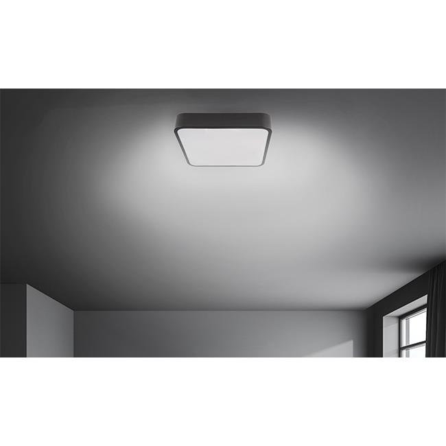 Led ceiling lamp 40W 400mm square black