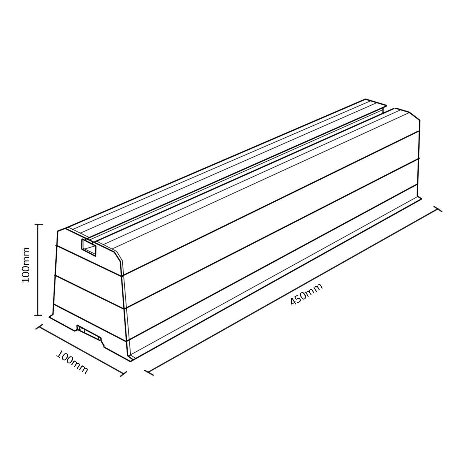 Bracket base for air conditioner / heat pump, arm length 450mm, PVC, set of 2