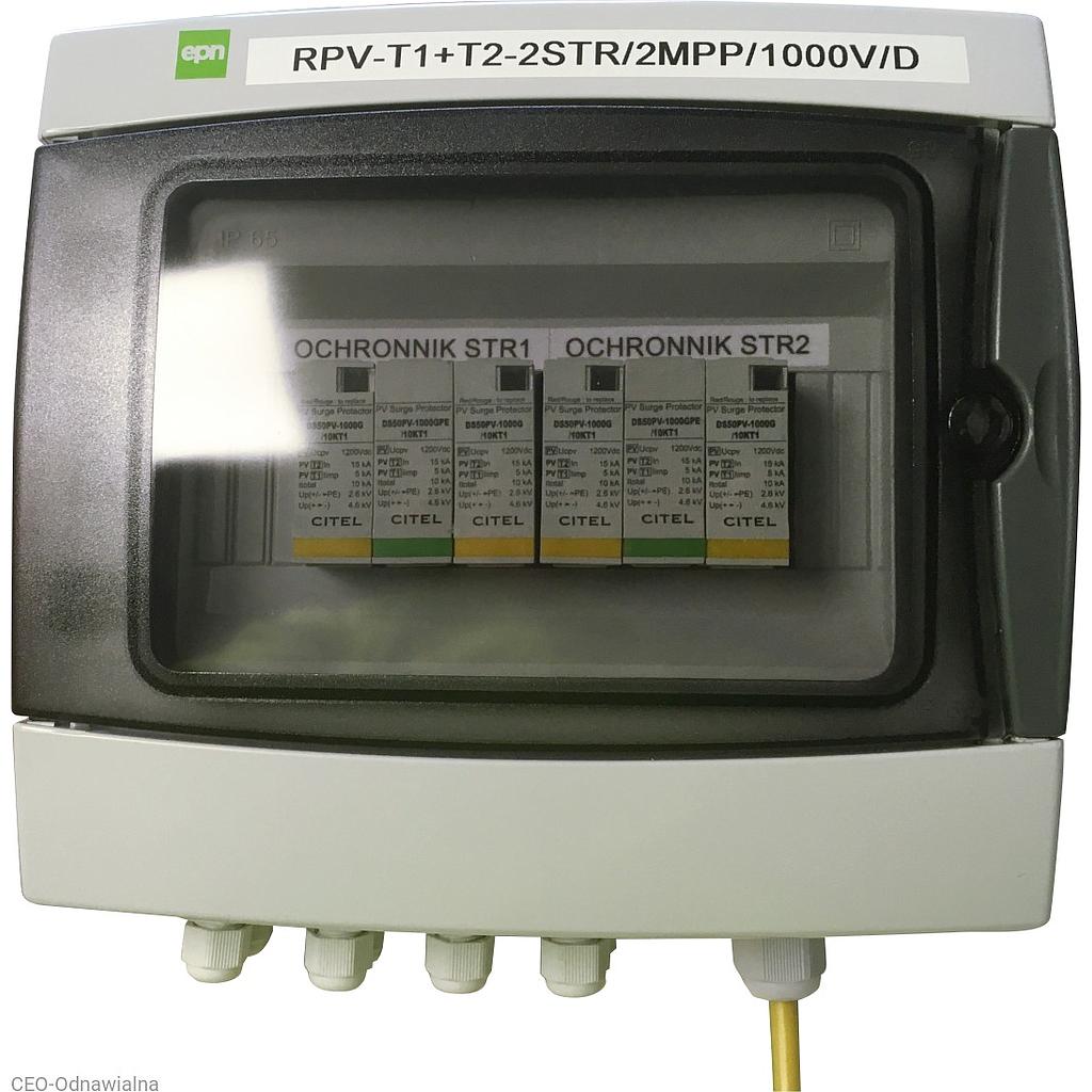 RPV schakelapparatuur - T1 + T2 - 2STR / 2MPP / 1000V / D IP65