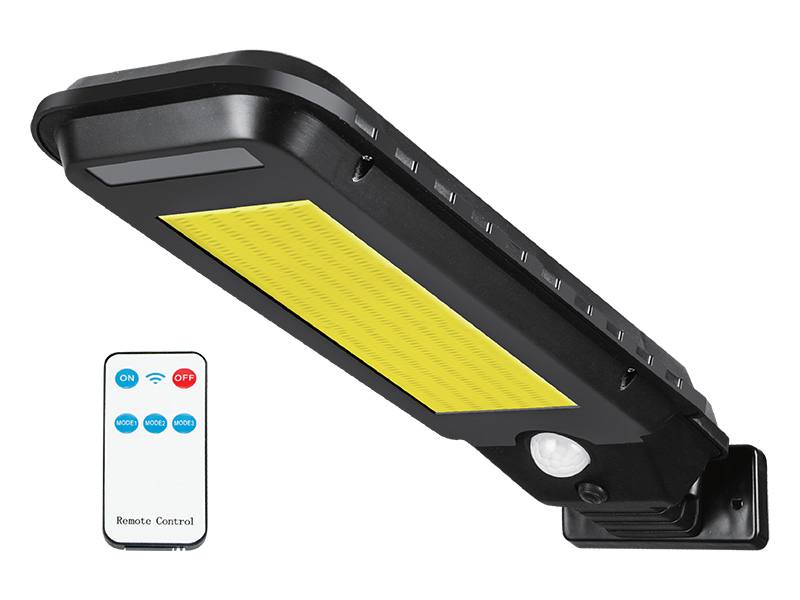 SOLARLAMP LTC 30 W COB, 2000 LM, BEWEGINGS- EN SCHEMERSENSOR, 2400 MAH ACCU + AFSTANDSBEDIENING