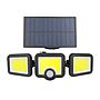 SOLAR LAMP 3X COB ADJUSTABLE, SOLAR PANEL WITH 4M CABLE, REMOTE CONTROL