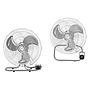 Stand fan LTC 3in1 WT04 70W, 18``, chrome.