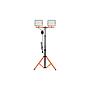 SMD LED bouwlamp, schijnwerper, statief, 2x50W, 5000K, grijs